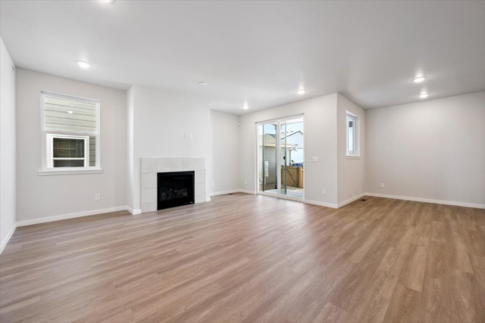 A large empty living room.