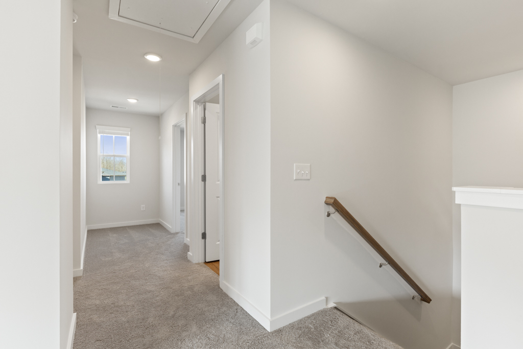 A staircase in a room.