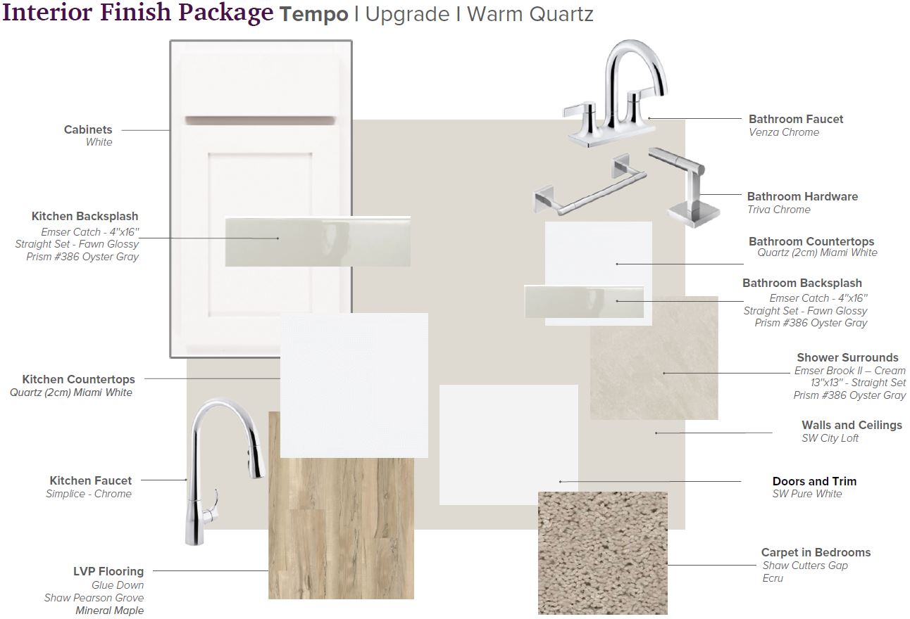 SA Interior Packages Tempo Upgrade - Warm - White Cab - Quartz Miami White