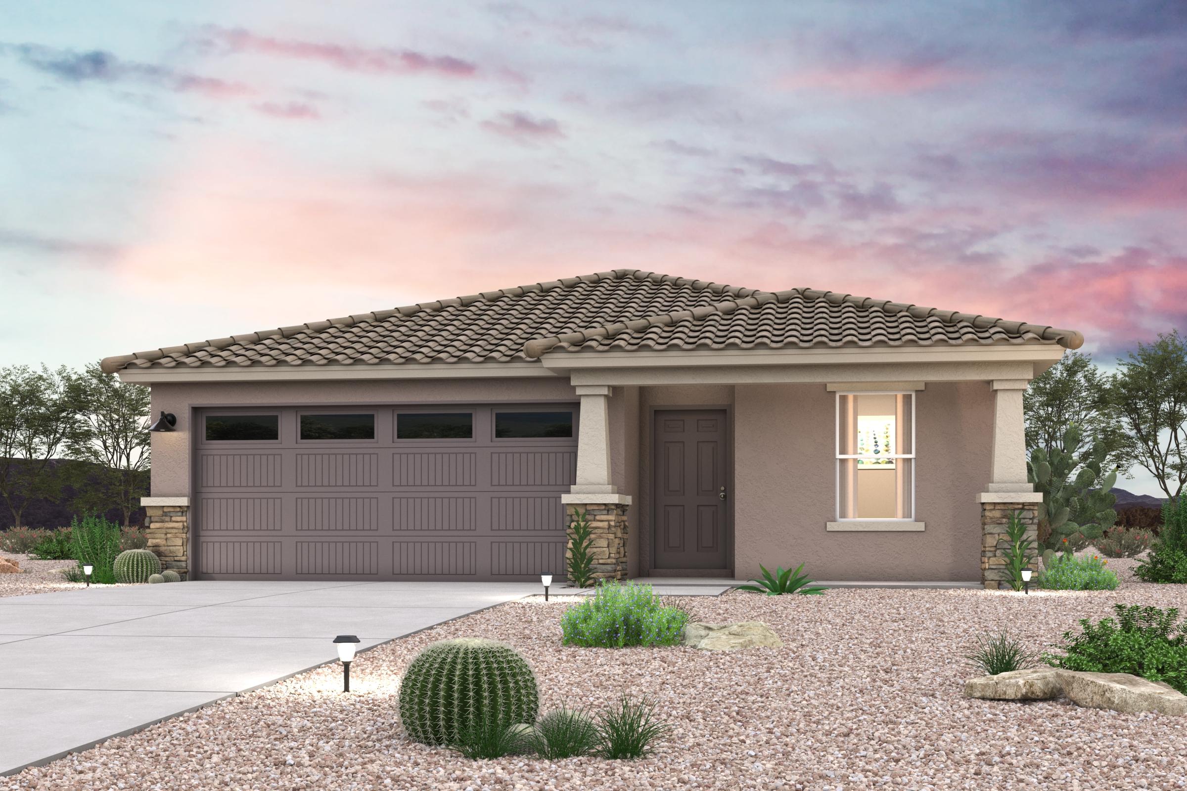 A house with a large front yard.